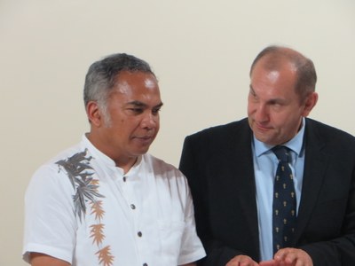 Le président de l'Église de Jésus-Christ à Madagascar et le président de la Cevaa