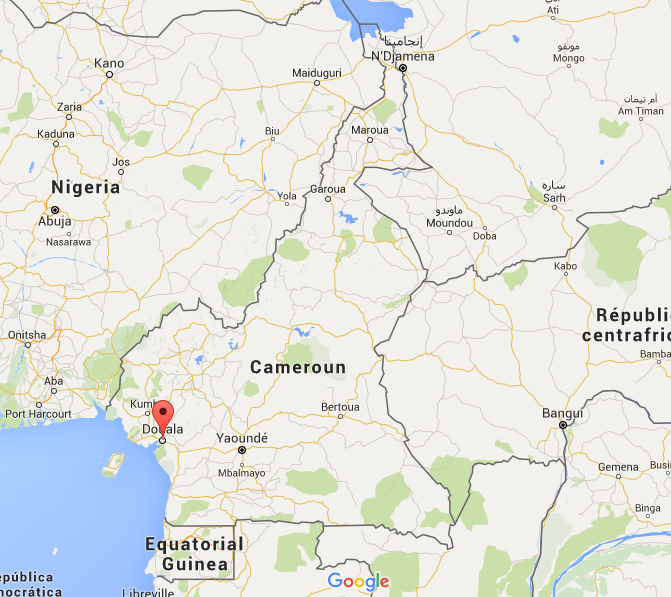 Carte du Cameroun, Source : Google Maps