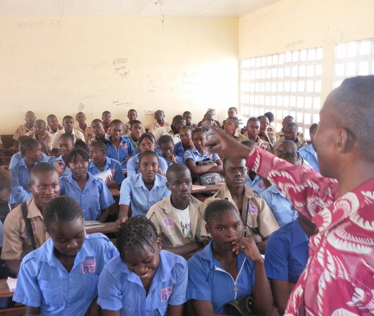 Vue de l’assistance lors de la "causerie" éducative au lycée, Thomas Sankara