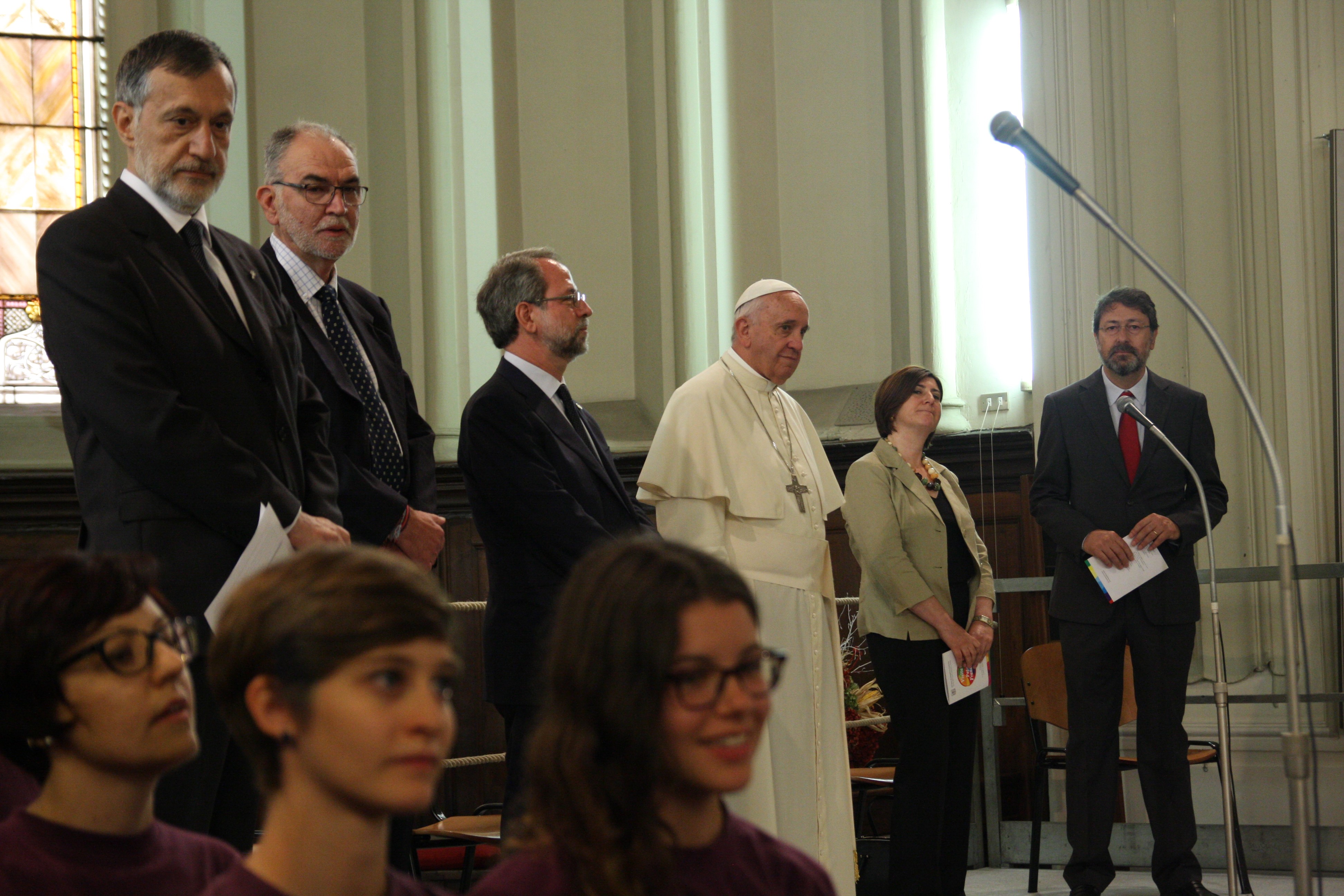 Visite du pape au temple vaudois de Turin (le 22 juin 2015). © Riforma/Pietro Romeo