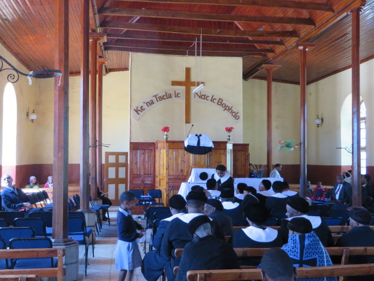 Moment intéressant et inattendu du séjour : culte en sésotho, la langue locale, DR